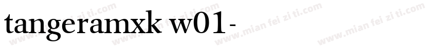 tangeramxk w01字体转换